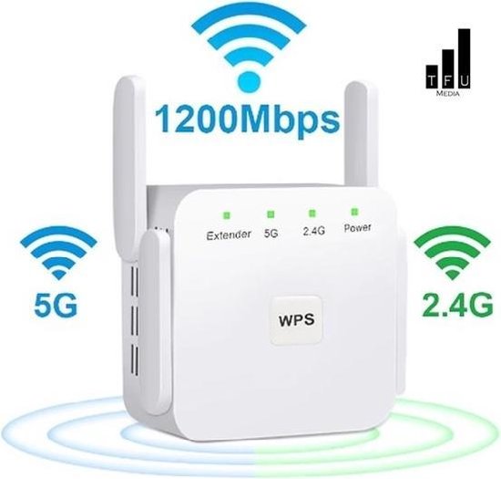 gunstig Sinis paddestoel Wifi versterker-1200Mbps-5G- Draadloze-Repeater-Extender- 1200Mbps-  Repiter- Wifi... | bol.com