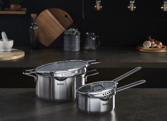 Tefal C973S3 Comfort Max 3-piece pan set (saucepans 14/16/18) Suitable