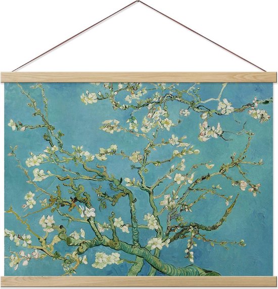 Poster met hanger Amandelbloesem - Vincent van Gogh - 70x50 cm