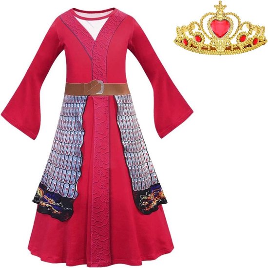 Prinses jurk lux mulan Disney Kleding Meisjeskleding Jurken Lunar Nieuwjaar Meisje Kimono Meisjes jurk Halloween Kostuum Mulan prinses jurk Mulan geïnspireerde Jurk 
