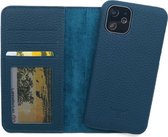 Dutchic Lederen Apple iPhone 11 Hoesje (Tweedelige ontwerp: Book Case / Hardcase - II Blue)