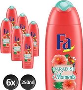 Fa douchecreme Paradise Moments - Hibiscus flower scent - Voordeelpak 6x 250ml
