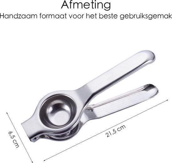 2 STUKS Citroenpers Hoge Kwaliteit - 21.5x6.5x1,5cm - RVS - Limoenpers - Citruspers - Handcitruspers - Fruitpers - Limoenknijper — afbeelding 3