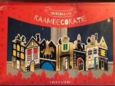 sinterklaas raamdecoratie leuke sinterklaas huisjes 53.5 cm x 14.5 cm - versier zelf je huisje met leuke kleurencrepepapier