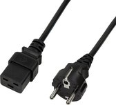 LogiLink Power Cord, CEE 7/7-IEC C19, black, 3,00m