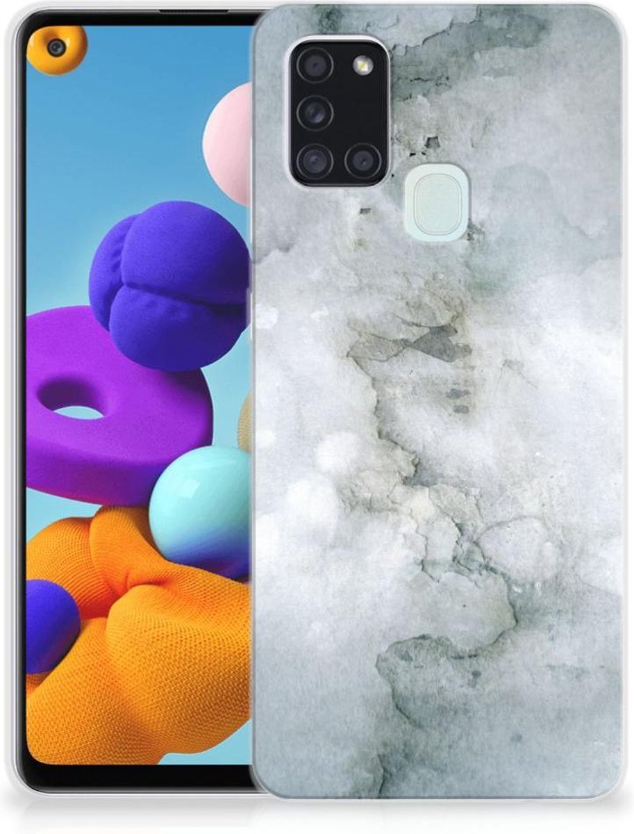 Hoesje maken Samsung Galaxy A21s Painting Grey