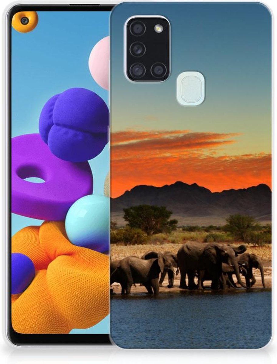 Samsung Galaxy A21s TPU Hoesje Olifanten