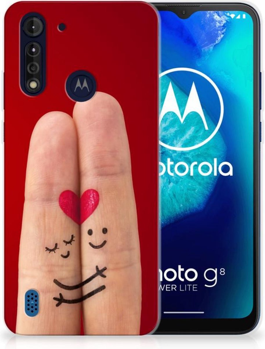 Motorola Moto G8 Power Lite Silicone Back Cover Liefde - Origineel Romantisch Cadeau