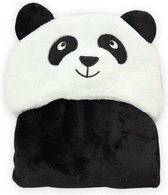Baby badcape met capuchon wit | jongen - meisje | panda fleece deken baby en peuter - kinderen | wikkeldeken | Dekentje baby & peuter 0-3 jaar