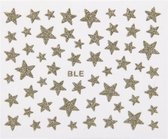 Nagel Glitter Stickers Sterretjes 48 stuks - Gouden glitter - Nail Art - Rhinestones