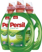 Persil Power Gel - Vloeibaar Wasmiddel - Voordeelverpakking - 3 x 20 wasbeurten