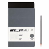 Leuchtturm1917 Double A5 Medium Jottbook Lined Black / Antracite (set van 2)