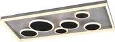 LED Plafondlamp - Plafondverlichting - Trion Horry - 45W - Aanpasbare Kleur - Rechthoek - Mat Zwart - Aluminium - BES LED