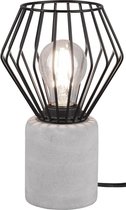 LED Tafellamp - Tafelverlichting - Trion Jamo - E27 Fitting - Rond - Mat Zwart - Aluminium - BSE