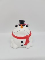 Pomme Pidou -  Freddy Frost sneeuwpop S - Beeld en spaarpot 2 in 1 - Kerst - 4 seizoenen