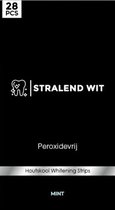 STRALEND WIT - WHITENING STRIPS - TANDENBLEEK - 28 STRIPS - PEROXIDEVRIJ - TEETH WHITE - WITTE TANDEN - MINT - CHARCOAL