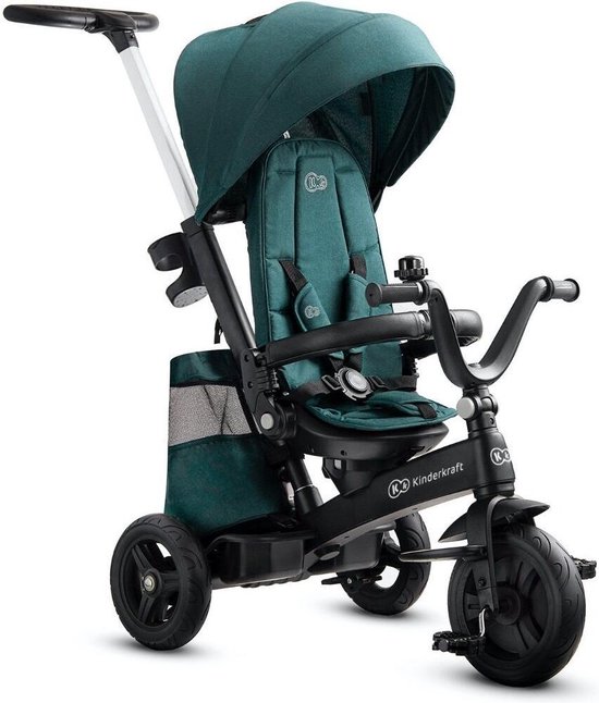 Kinderkraft EASYTWIST Driewieler met duwstang 360 draaibare zit Verstelbaar en. bol