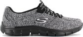 Skechers Empire - Heart to Heart - Relaxed Fit - Dames Sneakers Sport Casual Schoenen Zwart Wit 12404-BBK - Maat EU 39 UK 6