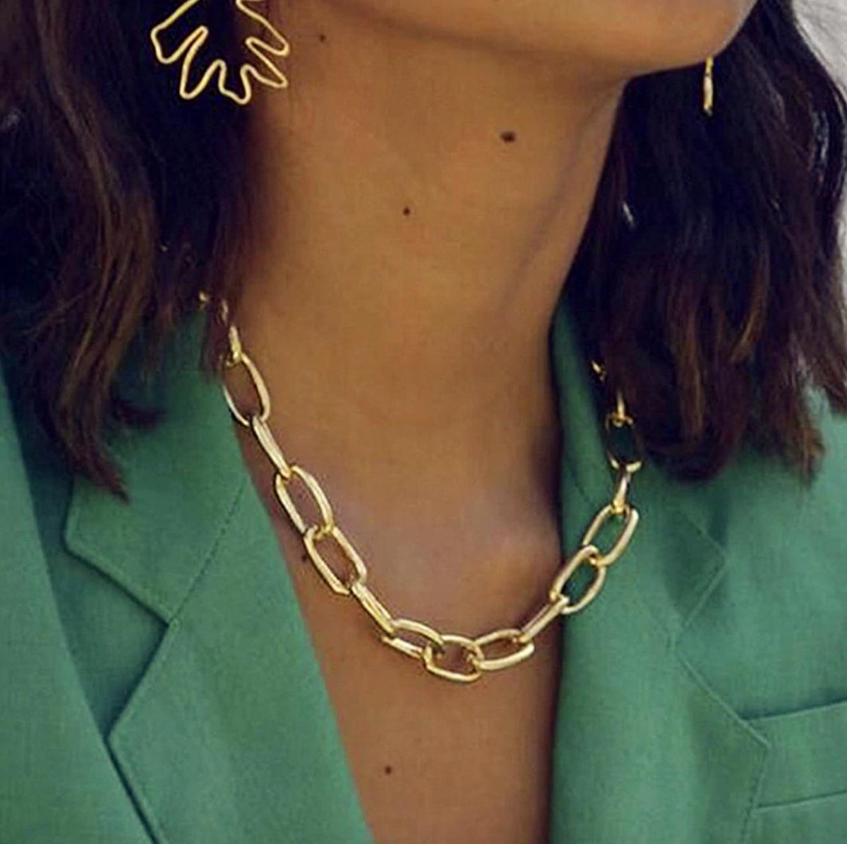 Hiden | Fashion Chain Necklace - Sieraden - Ketting Dames - Mode - Goudkleurig Ketting| Goudkleurig