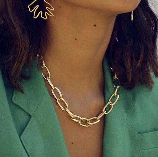 Hiden Fashion Chain Necklace Sieraden - Ketting Dames Mode - Goudkleurig... | bol.com