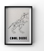 Cool dude | Poster | Duurzaam papier van landbouwafval | A3 | Kinderkamerposter