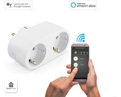 Caliber Slimme Stekker - 2 Slimme stopcontacten - Tuya Smart Plug met  energie monitor... | bol.com