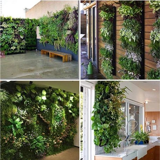 Verticale tuin plantenzakken - hangende tuin - moestuin - 7 vakken - 100 x  30 cm -... | bol.com