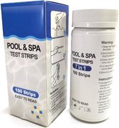 7 in 1 zwembad test strips - 100 teststrips - pH Chloor Broom Cyanuurzuur Alkaliteit en Hardheid - test iedere dag de waterkwaliteit - jacuzzi - spa - hot tub - sauna - zwembad onderhoud