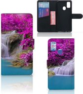 Wallet Bookcase Geschikt voor Samsung Galaxy M21 Book Cover Geschikt voor Samsung M30s Telefoonhoesje Waterval
