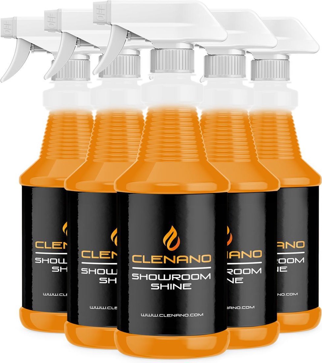 Showroom Shine Clenano 1 Liter - Spraywax - glans en lak herstellend - reinigt en beschermd - geeft een diepe glans – Vuil en Waterafstotende coating – Antistatische en UV bescherming - Geparfumeerd - Nano technologie - Eenvoudig aanbrengen