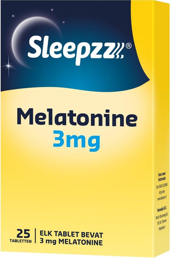 Sleepzz Melatonine 3mg Voedingssupplement - 25 tabletten