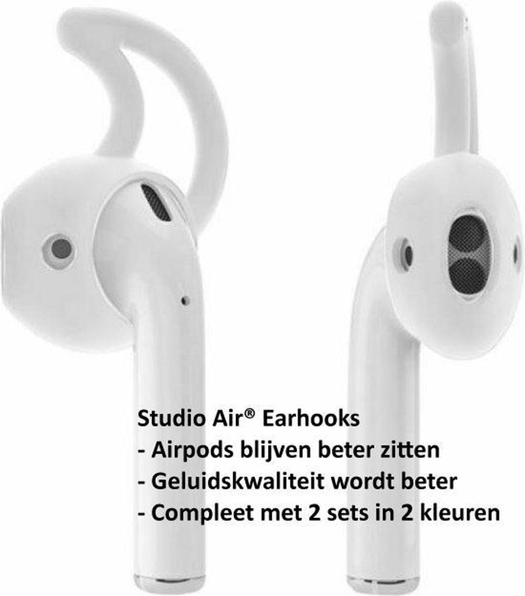 AirPods 1 & 2 hoesje siliconen wit - schokbestendig, stijlvol, draadloos opladen, flexibel, beschermcase - Afbeelding 2