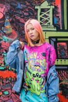 Pikachu Alien Teen Heart Shirt |Goth | Graffiti | Skater | Emo | Alternatief | Feestje | Gothic | Rock | Uniek | Trendy | Hot | Unisex Maat L/XL