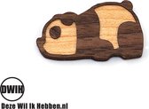 Houten Broche / Pin Panda