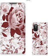 GSM Hoesje Samsung Galaxy A41 Bookcase Watercolor Flowers