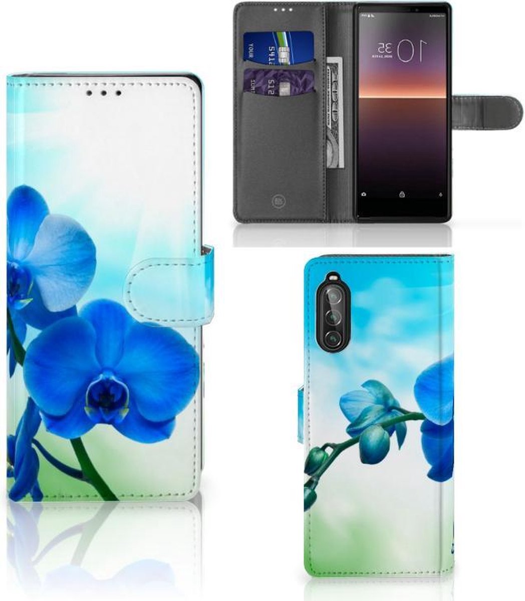 Sony Xperia 10 II Hoesje Orchidee Blauw - Cadeau voor je Moeder