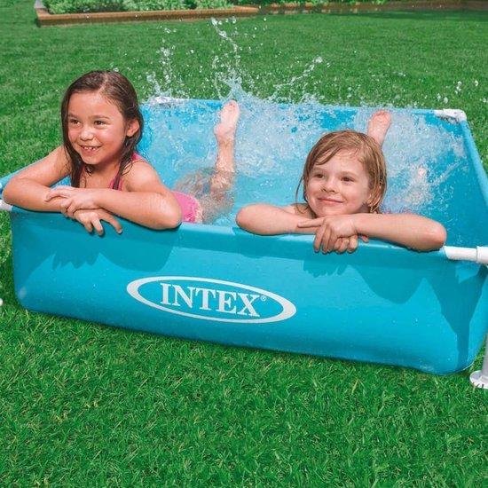 spade blad projector intex zwembad mini opzet zwembad frame | blauw | 122x122 cm | kinderzwembad  | bassin |... | bol.com
