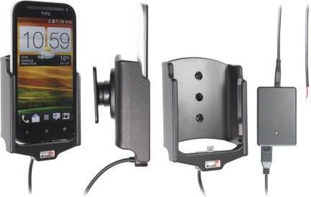 Brodit houder geschikt voor HTC One SV Actieve houder met vaste voeding