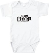 Baby rompertje Little Rebel | Lange mouw 50/56 wit