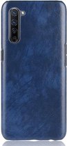 Oppo Reno 3 / Find X2 Lite Hoesje met Kunstleer Coating Blauw