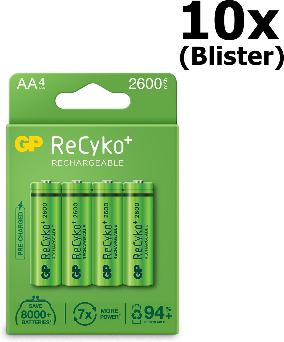 GP 2600 ReCyko pile rechargeable AA / HR06 Ni-Mh (4 pièces) GP