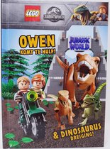 LEGO JURASSIC WORLD LEESBOEK - OWEN KOMT TE HULP EN DINOSAURUS DREIGING!