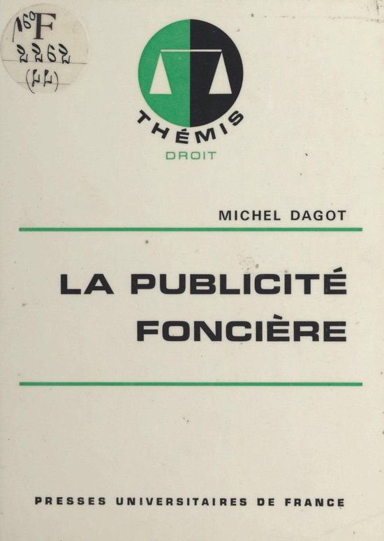 La publicité foncière - cover