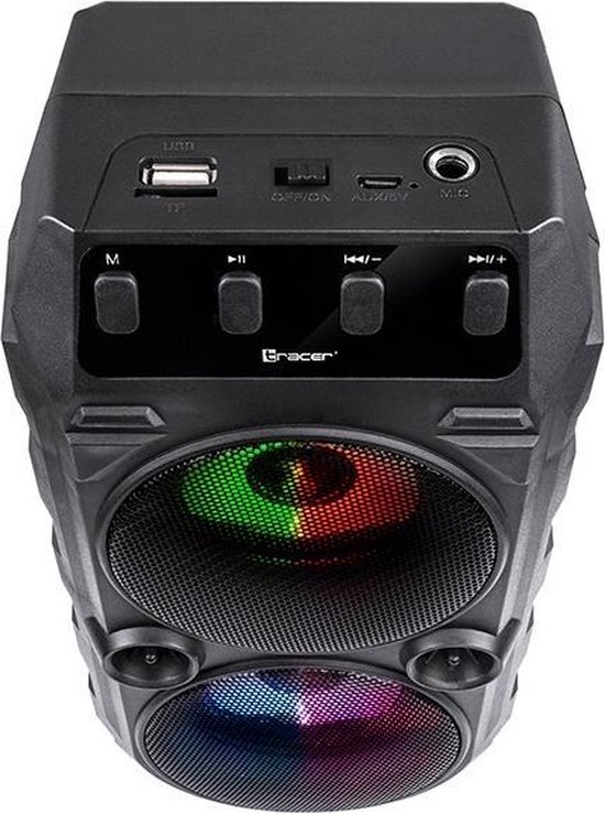 Tracer bluetooth speaker - Portable speaker - Led verlichting - 10 W - Zwart van Tracer — afbeelding 3