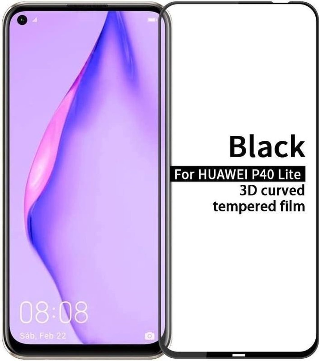 DrPhone 3D Screen Protector + Volledige dekking – 9H Gehard glass – Anti-kras – Geschikt voor P40 Lite