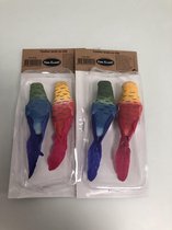 Decoratieve papegaaien ( 2x2 stuks )