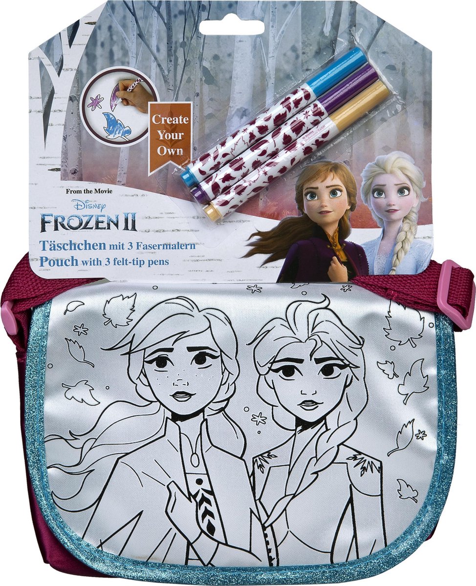 Frozen Handtas Tas Kleur je eigen 3 stiften Inkleuren bol