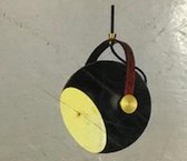 Lomt Hanglamp - zwart - lederen beugel - doorsnede 22cm