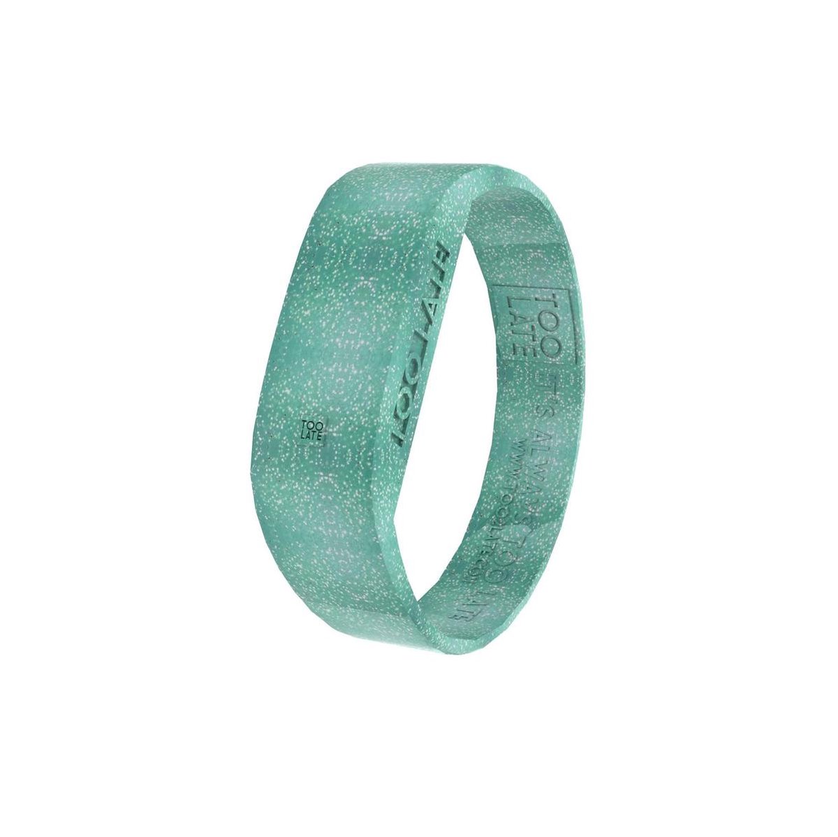 TOO LATE - Led horloge Glitter - siliconen - smaragd groen - polsmaat M