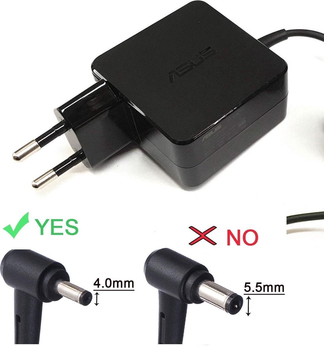 ASUS adapter 33w 1.75a 19v 4mm voeding oplader